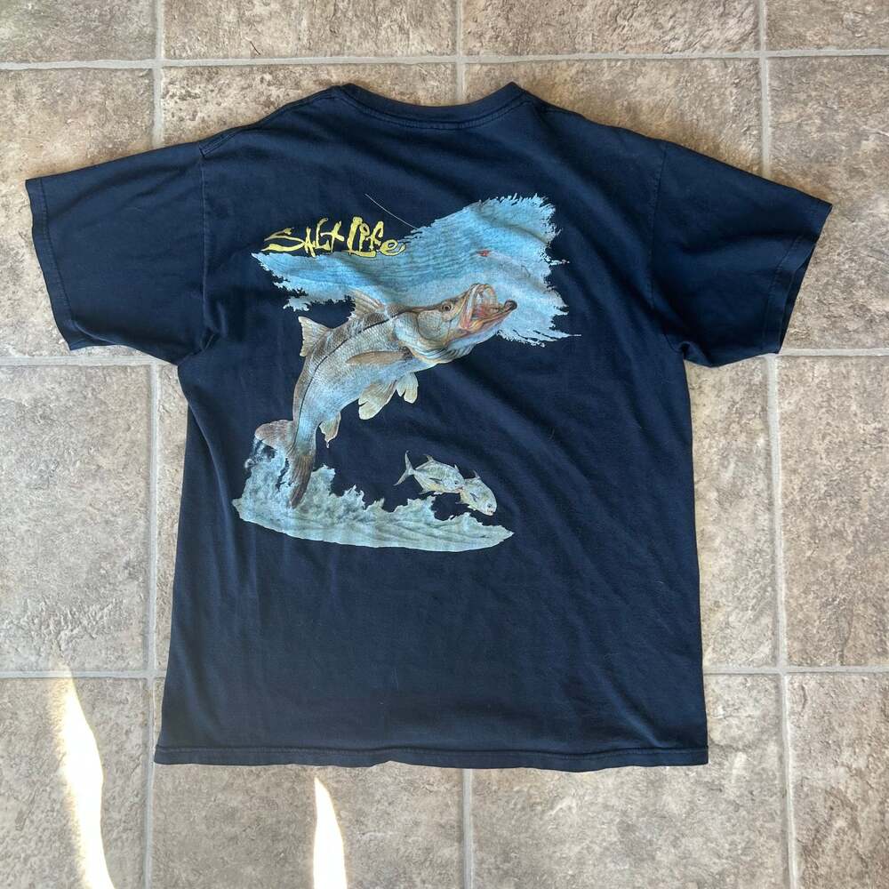 Salt Life Orange Pocket Fish Graphic T-Shirt